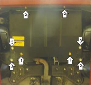 Защита MOTODOR двигателя, КПП Chery A3 (М11) 2007-2014 Хэтчбек, Седан
