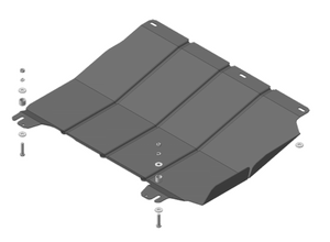 Усиленная защита картера двигателя, КПП (2 мм, сталь) для Chery Bonus 3 седан 2014-2016 Усиленная защита картера двигателя, КПП (2 мм, сталь) для Chery Bonus 3 седан 2014-2016