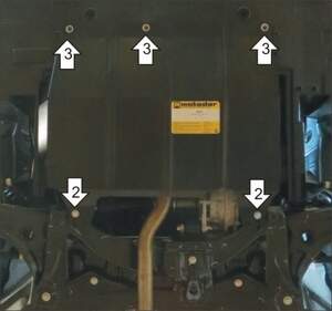 Усиленная защита картера двигателя, КПП (2 мм, сталь) для Chery Bonus 3 седан 2014-2016 Усиленная защита картера двигателя, КПП (2 мм, сталь) для Chery Bonus 3 седан 2014-2016