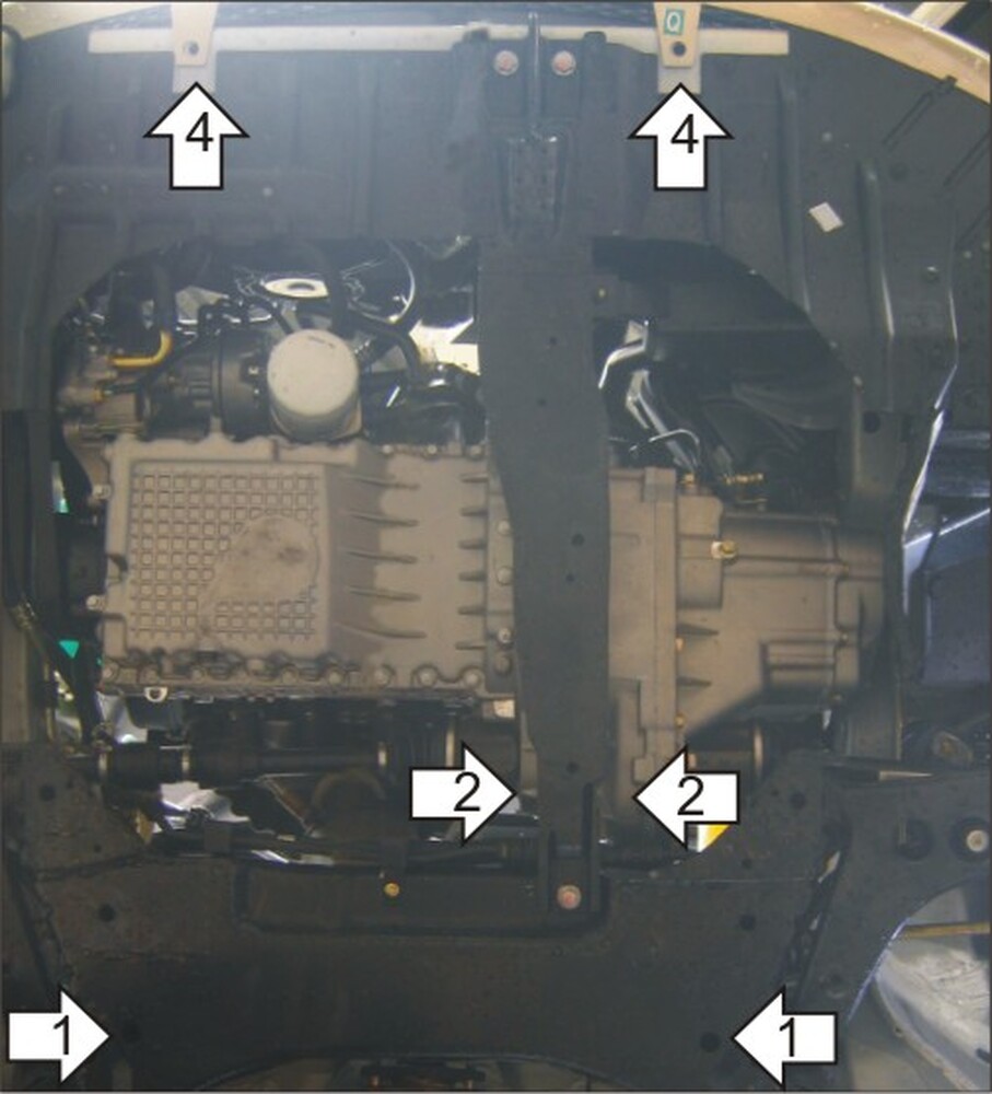 Защита MOTODOR двигателя, КПП Chery Fora 2006- Седан Защита MOTODOR двигателя, КПП Chery Fora 2006- Седан