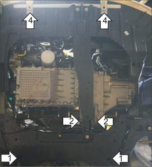 Защита MOTODOR двигателя, КПП Chery Fora 2006- Седан