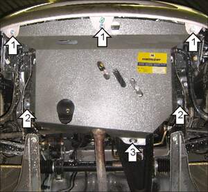 Защита MOTODOR двигателя, КПП Chery QQ3 2003- Хэтчбек