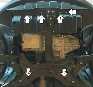 Защита MOTODOR двигателя, КПП Chery Tiggo 5 2014- Внедорожник