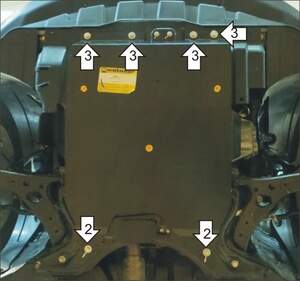 Защита MOTODOR двигателя, КПП Chery Tiggo 5 2014- Внедорожник