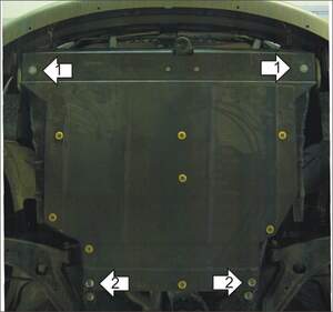 Защита MOTODOR двигателя, КПП Chevrolet Evanda 2005- Седан Защита MOTODOR двигателя, КПП Chevrolet Evanda 2005- Седан