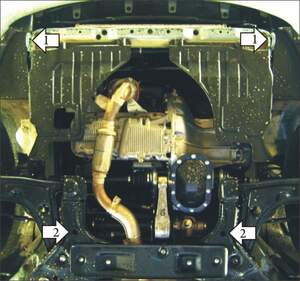 Защита MOTODOR двигателя, КПП Chevrolet Lacetti  2004-2012 Хэтчбек, универсал, Седан