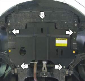 Защита MOTODOR двигателя, КПП Chevrolet Spark  2010- Хэтчбек