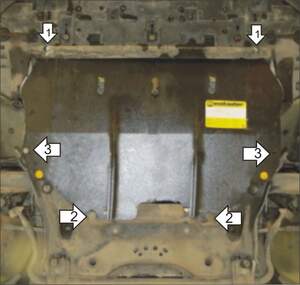 Защита MOTODOR двигателя, КПП Citroen C4 2008-2010 Хэтчбек