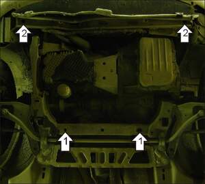 Защита MOTODOR двигателя, КПП Dodge Neon 1999-2003 Седан