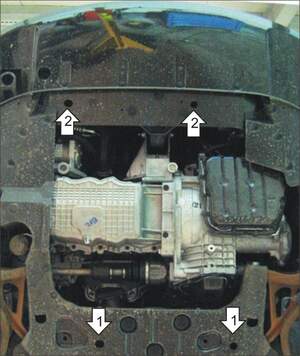 Защита MOTODOR двигателя, КПП Dodge Stratus  2001-2003 Седан