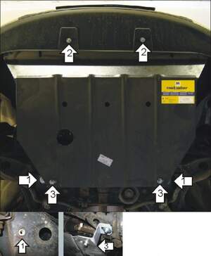 Защита MOTODOR двигателя, КПП FIAT Punto  1999-2003 Хэтчбек