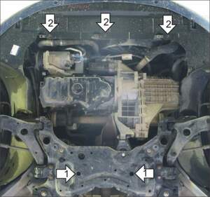 Защита MOTODOR двигателя, КПП Ford Focus II  2004-2010 Универсал, Хэтчбек, Седан