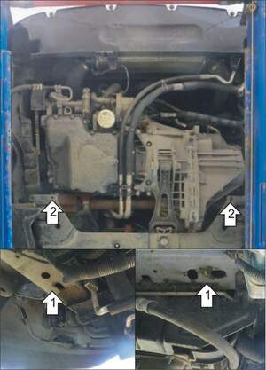 Защита MOTODOR двигателя, КПП Ford Transit 2013- фургон, Вэн