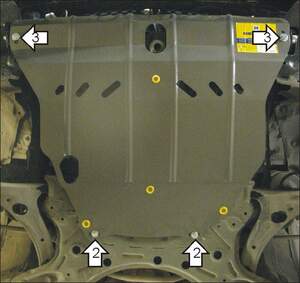 Защита MOTODOR двигателя, КПП Geely Emgrand EC7 2011- Седан Защита MOTODOR двигателя, КПП Geely Emgrand EC7 2011- Седан