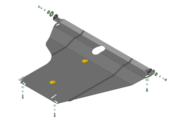 Защита MOTODOR двигателя, КПП Geely Emgrand EC7 2011- Седан Защита MOTODOR двигателя, КПП Geely Emgrand EC7 2011- Седан