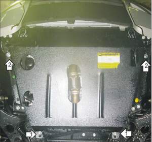 Усиленная защита картера двигателя, КПП, масляного фильтра (2 мм, сталь) для Geely Emgrand X7 2013-2016, 2016-