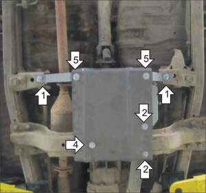 Защита MOTODOR разд.коробки Great Wall Deer G5 2004- Пикап