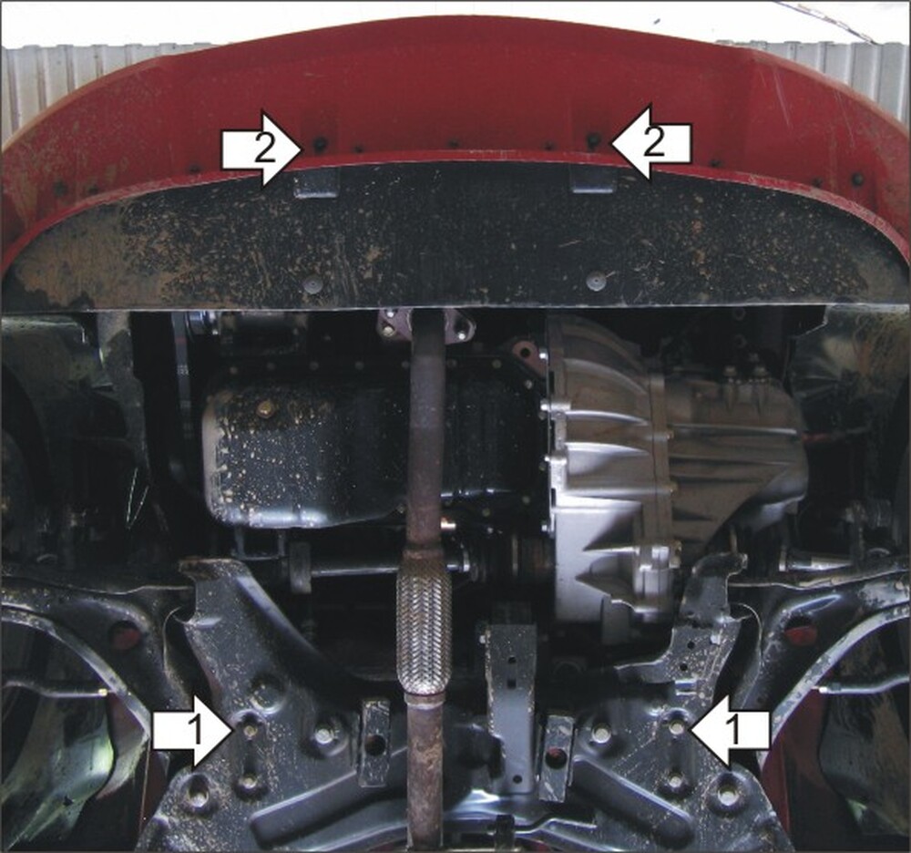 Усиленная защита картера двигателя, КПП (2 мм, сталь) для Great Wall Peri 2008-2015 Усиленная защита картера двигателя, КПП (2 мм, сталь) для Great Wall Peri 2008-2015