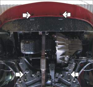 Усиленная защита картера двигателя, КПП (2 мм, сталь) для Great Wall Peri 2008-2015 Усиленная защита картера двигателя, КПП (2 мм, сталь) для Great Wall Peri 2008-2015