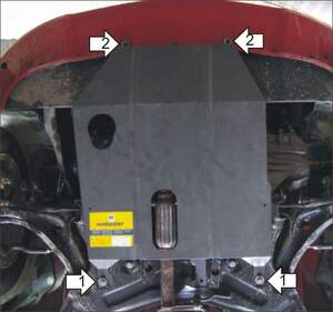 Усиленная защита картера двигателя, КПП (2 мм, сталь) для Great Wall Peri 2008-2015 Усиленная защита картера двигателя, КПП (2 мм, сталь) для Great Wall Peri 2008-2015