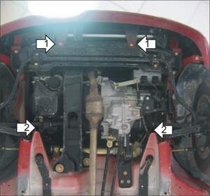 Защита MOTODOR двигателя, КПП Hafei Brio 2008- Хэтчбек