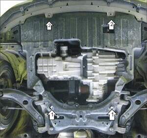 Защита MOTODOR двигателя, КПП Honda Civic V  1991-1995 Седан