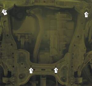 Защита MOTODOR двигателя, КПП Honda Crossroad 2007-2010 Внедорожник