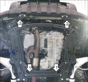 Защита MOTODOR двигателя, КПП Honda Pilot 2008-2011 Внедорожник