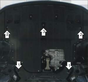 Защита MOTODOR двигателя, КПП Hyundai Elantra  2010-2017 Седан