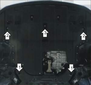 Защита MOTODOR двигателя, КПП Hyundai i30  2011-2017 Хэтчбек, универсал