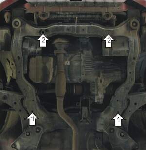 Защита MOTODOR двигателя, КПП Hyundai Tiburon 2001-2009 купе Защита MOTODOR двигателя, КПП Hyundai Tiburon 2001-2009 купе