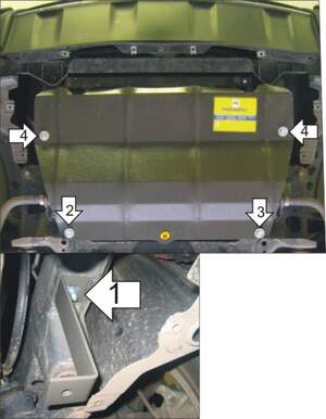 Усиленная защита картера двигателя (2 мм, сталь) для Infiniti FX45 2002-2008, Infiniti FX35 2002-2008
