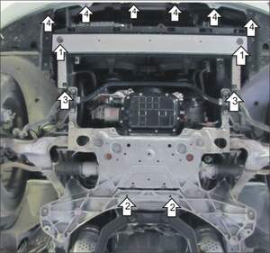 Усиленная защита картера двигателя (2 мм, сталь) для Infiniti G 25 седан 2010-2012