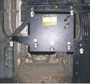 Защита MOTODOR разд.коробки Jeep Grand Cherokee IV  2010-2013 Внедорожник