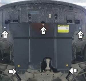 Защита MOTODOR двигателя, КПП KIA Cee d 2012-2017 Хэтчбек, универсал Защита MOTODOR двигателя, КПП KIA Cee d 2012-2017 Хэтчбек, универсал