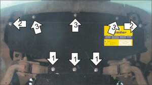 Усиленная защита радиатора (3 мм, сталь) для Kia Mohave 2008-2017 (только совместно с защитой двигателя) Усиленная защита радиатора (3 мм, сталь) для Kia Mohave 2008-2017 (только совместно с защитой двигателя)