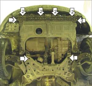 Защита MOTODOR двигателя KIA Optima 2010-2015 Седан