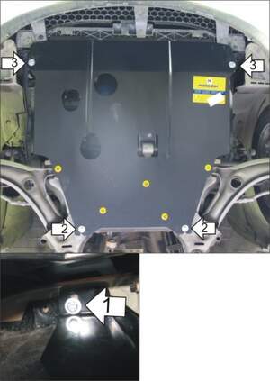 Защита MOTODOR двигателя, КПП KIA Soul  2009-2011 Хэтчбек