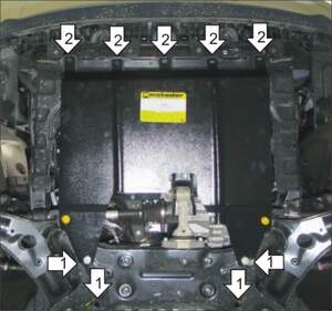 Защита MOTODOR двигателя, КПП KIA Venga  2010-2017 Хэтчбек